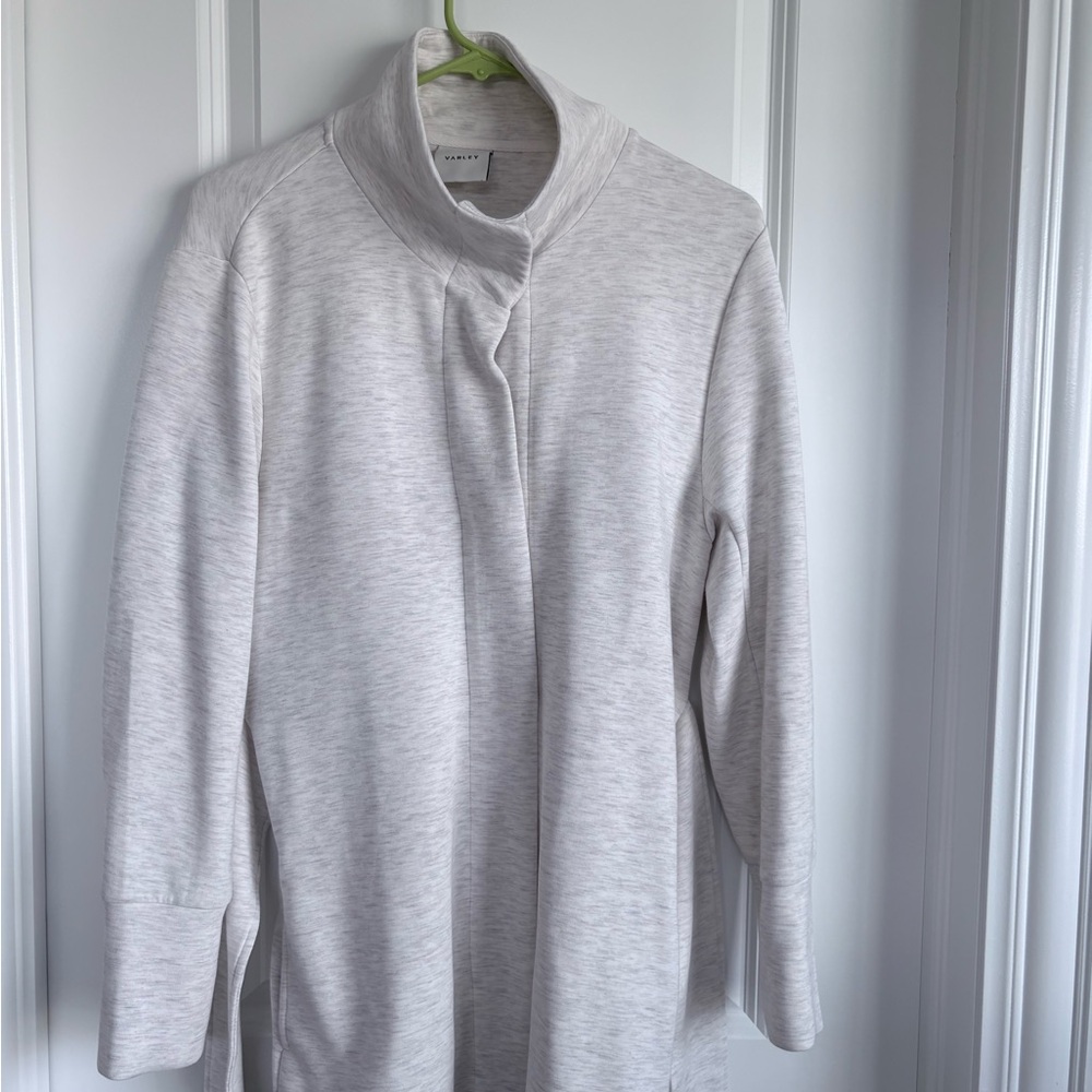 Varley Light Gray High-Collar Sweatshirt
